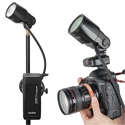 GODOX Witstro H200R Round Flash Head for Godox AD200 Flash, 200W Ring Flash Head Strong Power and Natural Light Effects for AD200 / AD200Pro Pocket Flash