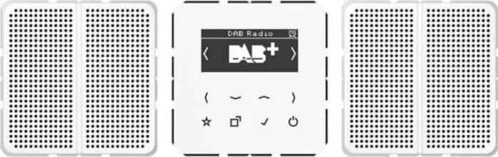 Jung series CD Smart Radio DAB+ set stereo, alpine white (DAB CD2 WW)