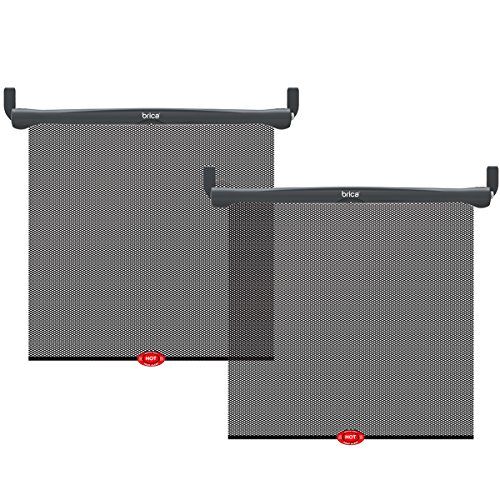 Munchkin White Hot Car Window Shade Set of 2 | Baby Sun Shades with UV Protection for Kids | Removable Car Sun Shade Set with Heat Indicator fits Most Vehicles| Essential Travel & Baby Car Accessories