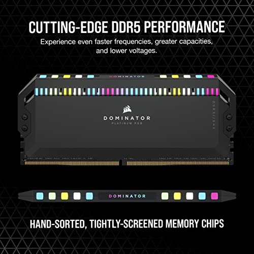 Corsair Dominator Platinum RGB schwarz DIMM Kit 32GB, DDR5-5600, CL36-36-36-76, on-die ECC (CMT32GX5M2B5600C36)