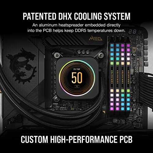 Corsair Dominator Platinum RGB schwarz DIMM Kit 32GB, DDR5-5600, CL36-36-36-76, on-die ECC (CMT32GX5M2B5600C36)