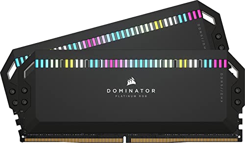 Corsair Dominator Platinum RGB schwarz DIMM Kit 32GB, DDR5-5600, CL36-36-36-76, on-die ECC (CMT32GX5M2B5600C36)