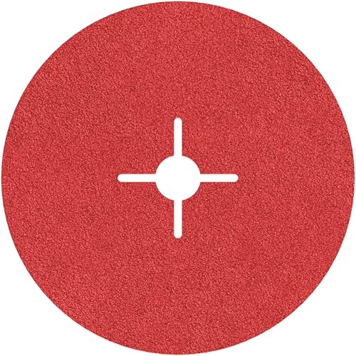 Bosch Professional Fibre sanding disc R780 Best for Metal and Inox (Metal and stainless steel, Ø 180 mm, grit size 60, accessories for angle grinder)