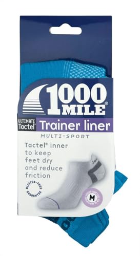 1000 Mile Trainer Liner Men's Sports Socks-Black, Large/Size UK 9-11.5, L (Mens)
