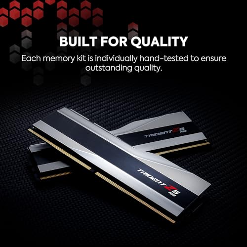 G.Skill Trident Z5 RGB silber DIMM Kit 32GB, DDR5-7200, CL34-45-45-115, on-die ECC (F5-7200J3445G16GX2-TZ5RS)