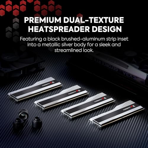 G.Skill Trident Z5 RGB silber DIMM Kit 32GB, DDR5-7200, CL34-45-45-115, on-die ECC (F5-7200J3445G16GX2-TZ5RS)