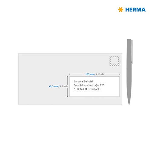 Herma Etiketten, 105x42.3mm, gelb, 100 Blatt (4555)