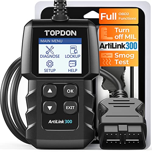 TOPDON Artilink300 OBD2 Scanner Car Code Reader with Full OBD2 Functions, Diagnostic Scan Tool to Turn Off Engine Light, Check I/M Readiness, Read VIN/Data Stream