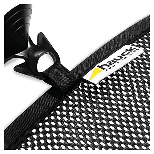 Hauck Cloud Me 2 Car Window Shades, Rear Side Window Sun Shade with Suction Cups, Grey, Pack of 2