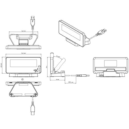 Star Micronics mPOP SCD222U, USB, white, customer display (39990020)