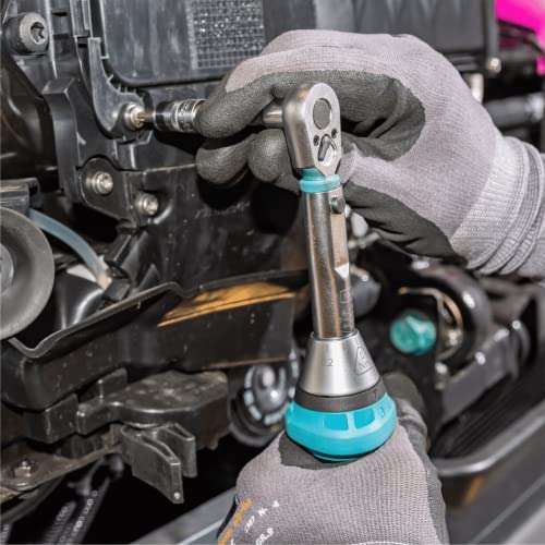 Hazet Torque Wrench 5107-3CT I Output: Square 6.3 mm (1/4 Inch) Tolerance: 4%, 20 Teeth (18 Degree Actuation Angle) I User-Friendly Reversible Ratchet for Car and Bicycle I 234 mm