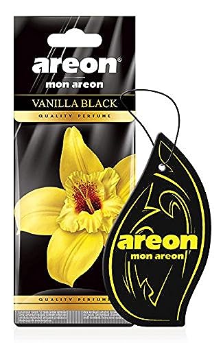 AREON Mon Car Air Freshener Vanilla Black Sweet Hanging Set Multi Pack of 24