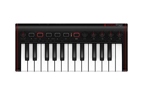 IK Multimedia iRig Keys 2 - Compact Universal MIDI Keyboard with 37 Mini-Keys and Audio Output for iPhone, iPad, Android, Mac/PC, Black