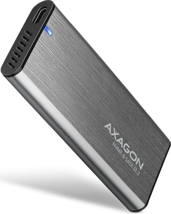 Axagon M.2 Festplattengehäuse, silber, M.2 PCIe/SATA, USB-C 3.1 (EEM2-SG2)