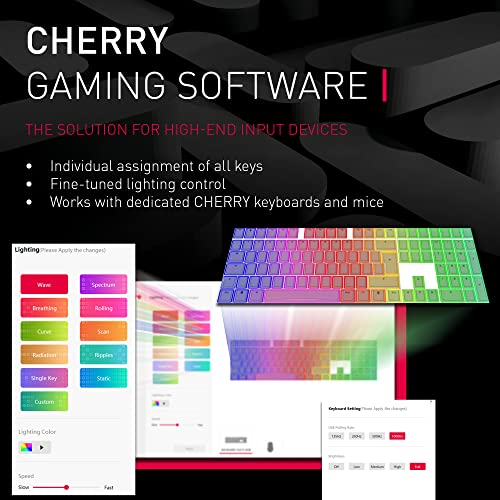 Cherry MX board 3.0 S wireless black, MX RGB RED, USB/Bluetooth, UK (G80-3872LYAGB-2)