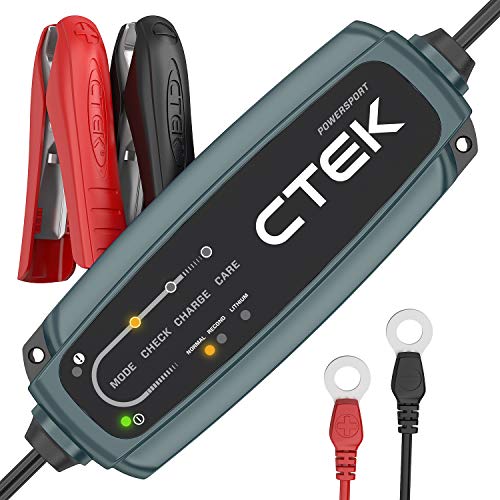 CTEK CT5 PowerSport battery charger for Motorcycle, Scooter, Quad Bike, Jetski and other Powersport vehicles & 56-304 Connect 2.5M Extension: extend the range of your charger