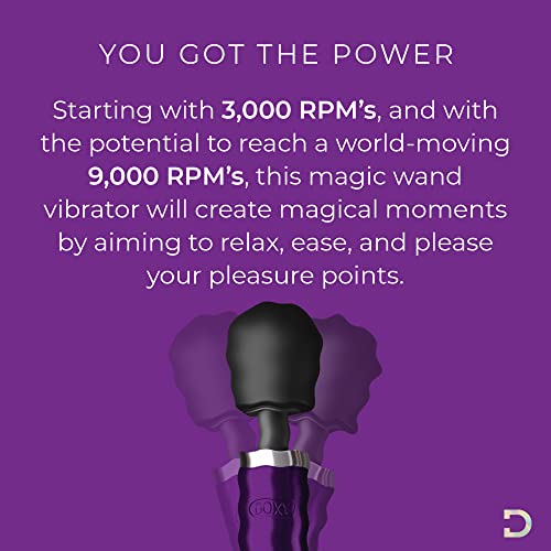 Premium Doxy Die Cast Magic Wand Vibrator for Women ; Purple Magic Wand Massager for Women