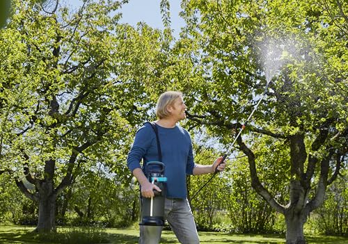 Gardena Pressure Sprayer, Turquoise, Black, Grey, Orange, Silver, Metallic., 5 L Plus