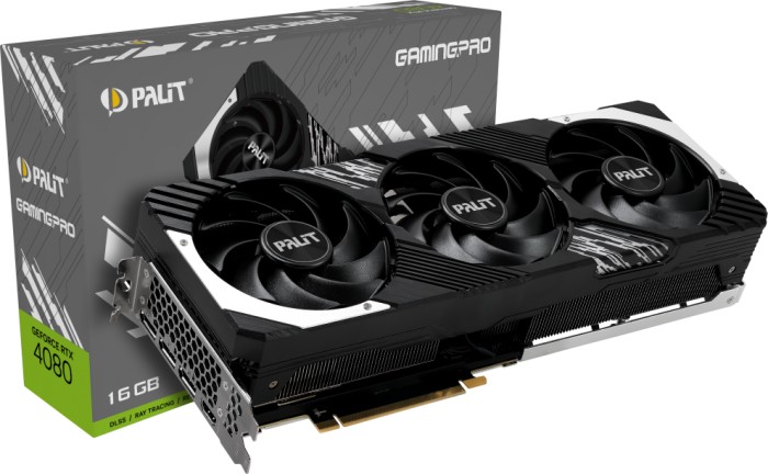 Palit GeForce RTX 4080 GamingPro, 16GB GDDR6X, HDMI, 3x DP (NED4080019T2-1032A)
