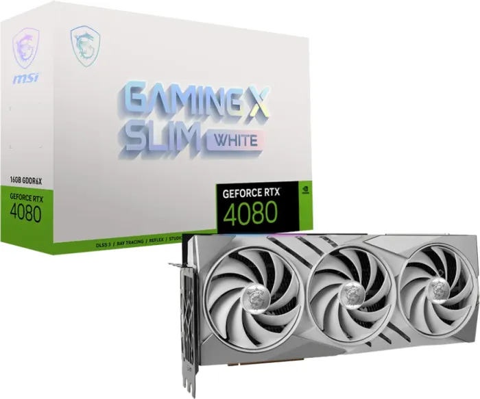 MSI GeForce RTX 4080 Gaming X Slim White 16G, 16GB GDDR6X, 2x HDMI, 2x DP (V511-201R)