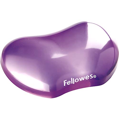 Fellowes Wrist Rest - Crystals Gel Wrist Rest with Non Slip Rubber Base - Ergonomic Mouse Mat Wrist Support, Keyboard Wrist Rest for Computer, Laptop, Home Office Use - Black (Pack of 2)