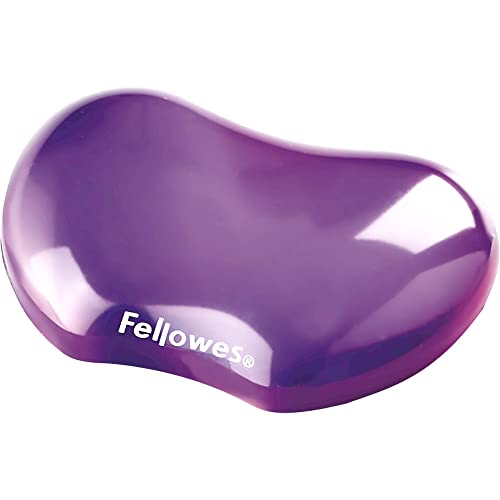 Fellowes Wrist Rest - Crystals Gel Wrist Rest with Non Slip Rubber Base - Ergonomic Mouse Mat Wrist Support, Keyboard Wrist Rest for Computer, Laptop, Home Office Use - Black (Pack of 2)