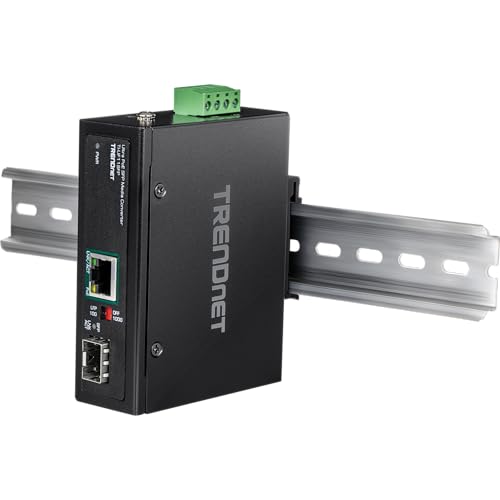 TRENDnet TI-UF11SFP Industrial media Converter, RJ-45, SFP, PoE++