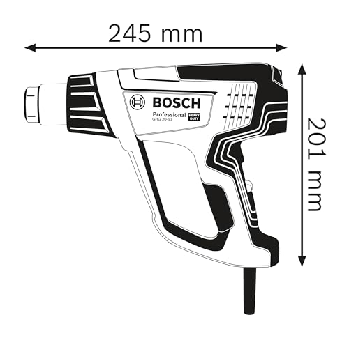Bosch Professional GHG 20-63 heat gun (2000 W, 50–630° temperature range, display, in carton)
