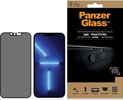 PanzerGlass Edge-to-Edge case Friendly & Dual Privacy & CamSlider AntiBacterial for Apple iPhone 13 Pro Max black (P2749)