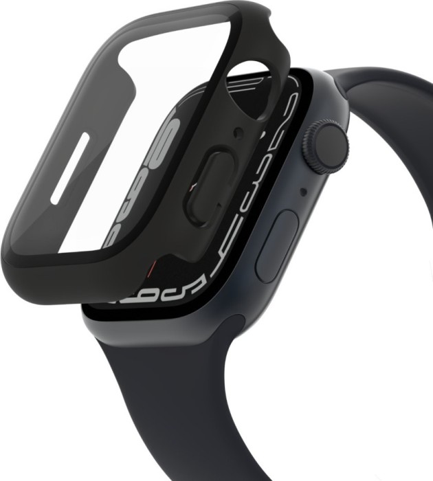 Belkin ScreenForce antimicrobial TemperedCurve 2-in-1-display protection with protection rim for Apple Watch (44mm/45mm) black (OVG004zzBK)