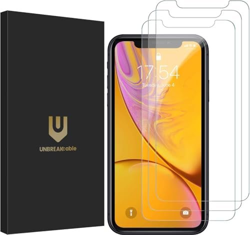UNBREAKcable Double Defence Tempered glass Screen Protector for Apple iPhone XR, 3-pack