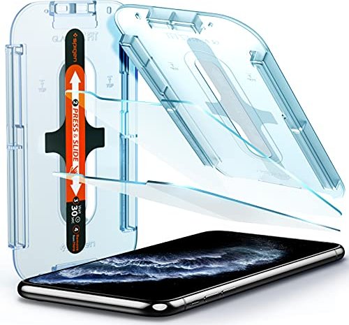 Spigen glass.tR EZ Fit Slim Screen Protector for Apple iPhone 11 Pro, 2-pack (063GL25358)