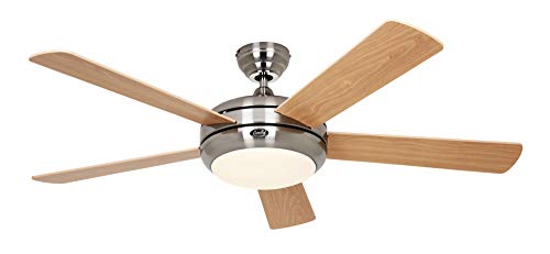 CasaFan titanium 132 BN-BU/KF ceiling fan beech-pine/chrome (9513260)