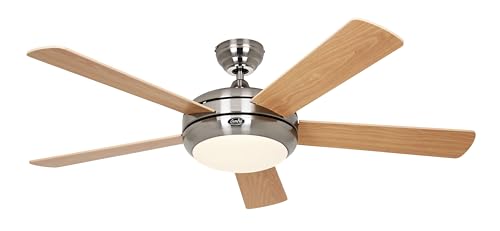 CasaFan titanium 132 BN-BU/KF ceiling fan beech-pine/chrome (9513260)