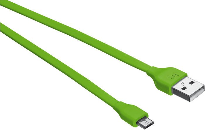 Trust Urban Revolt USB/micro USB flat cable 1.0m, green (20138)