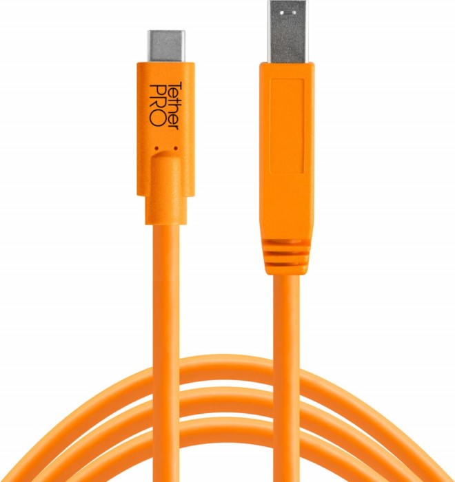 Tether Tools TetherPro USB 3.0 Kabel USB-C/USB-B 4.6m orange (CUC3415-ORG)