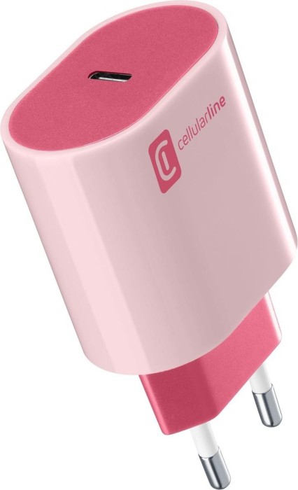 Cellularline USB-C Charger Style colour 20W pink (ACHUSBCSMARTPD20WP)
