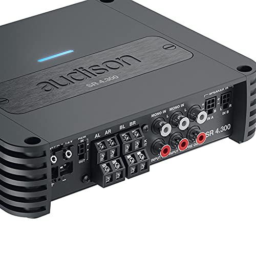 Audison SR 4.300 V2 Amp 4 Channel High Power Compact Speaker Amplifier 300w RMS