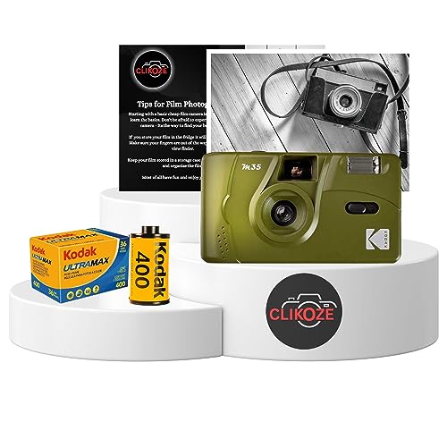 Navitech Lightweight Aluminium Tripod Compatible With Kodak M35 Film Camera green
