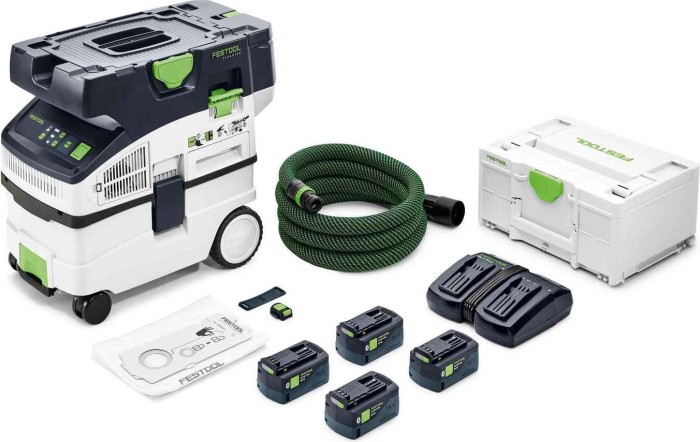 Festool CTLC Midi I-Basic Cleantec cordless wet and dry vacuum cleaner incl. 4 Batteries 5.2Ah (577150)