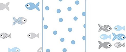 Odenwälder Mulltuch 80x80cm ice blue, 3 Stück (10089-208)