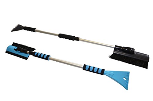 IWH telescope ice scraper with whisk rotatable 90°