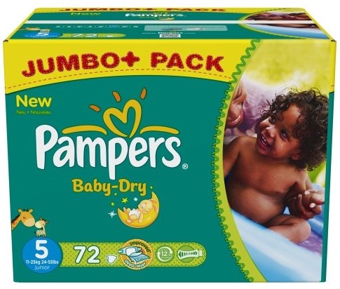 Pampers Baby-Dry Gr.5 Einwegwindel, 11-25kg, 72 Stück