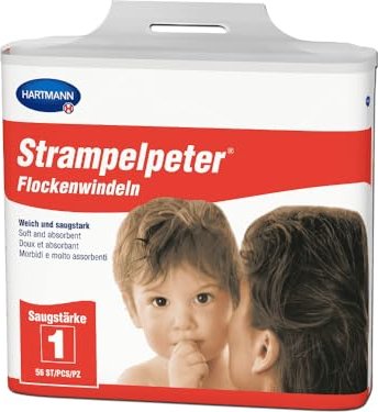 Hartmann Strampelpeter disposable-Flockenwindel suction power 1, 224 pieces (4x 56 pieces) (1486101-4)