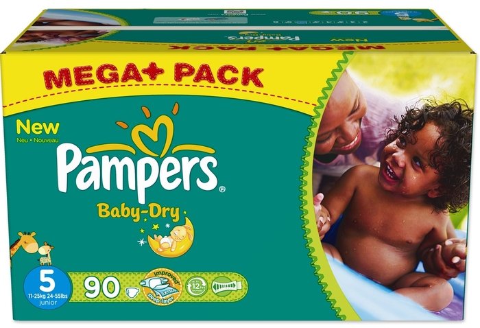 Pampers Baby-Dry Gr.5 Einwegwindel, 11-25kg, 90 Stück
