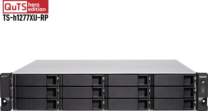 QNAP QuTS hero TS-h1277XU-RP-3700X-32G, 32GB RAM, 2x Gb LAN, 2x 10Gb SFP+, 2HE