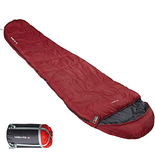 High Peak TR300 mummy sleeping bag dark red/grey (23066)