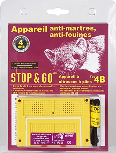 Stop & Go Schaub Ultrasonic with 2 Button Batts. + Yellow