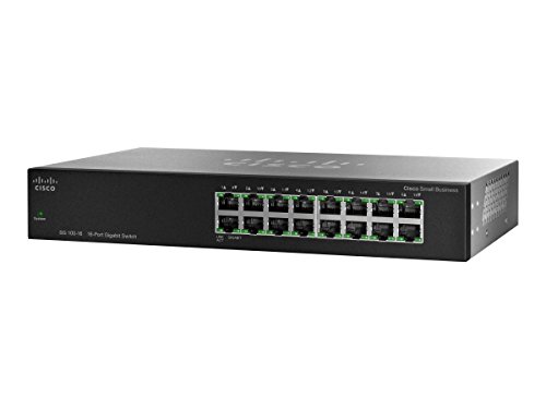 Cisco SG100 desktop Gigabit switch, 16x RJ-45 (SG100-16 / SR2016T)