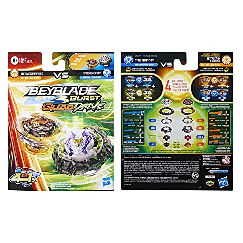 Hasbro Beyblade Burst QuadDrive Destruction Ifritor I7 und Stone Nemesis N7 (F3962)